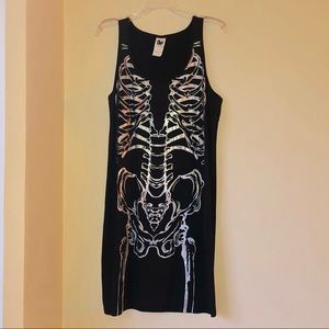 Skeleton Mini Dress Costume